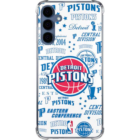 NBA Detroit Pistons Historic Blast Galaxy A35 5G Clear Case